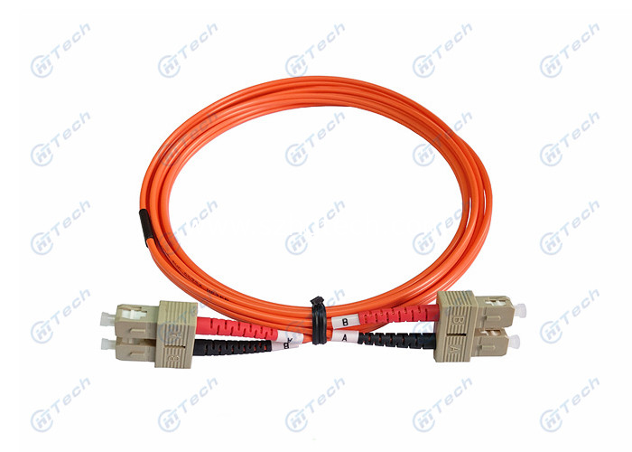 Duplex Fiber Optic Patch Cord SC SC Multimode 0.35dB Insertion Loss IEC Standard