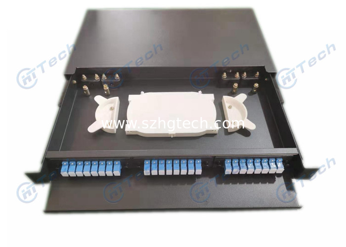 FTTH 19" Sliding 24 Port SC Fiber Optic Patch Panel